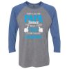 Unisex Triblend Three-Quarter Raglan T-Shirt Thumbnail