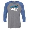 Unisex Triblend Three-Quarter Raglan T-Shirt Thumbnail