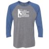 Unisex Triblend Three-Quarter Raglan T-Shirt Thumbnail