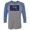 Unisex Triblend Three-Quarter Raglan T-Shirt Thumbnail