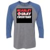 Unisex Triblend Three-Quarter Raglan T-Shirt Thumbnail