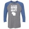 Unisex Triblend Three-Quarter Raglan T-Shirt Thumbnail