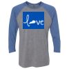 Unisex Triblend Three-Quarter Raglan T-Shirt Thumbnail