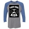 Unisex Triblend Three-Quarter Raglan T-Shirt Thumbnail