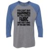 Unisex Triblend Three-Quarter Raglan T-Shirt Thumbnail