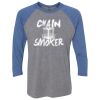 Unisex Triblend Three-Quarter Raglan T-Shirt Thumbnail