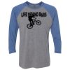 Unisex Triblend Three-Quarter Raglan T-Shirt Thumbnail