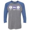 Unisex Triblend Three-Quarter Raglan T-Shirt Thumbnail