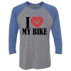 Unisex Triblend Three-Quarter Raglan T-Shirt Thumbnail