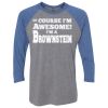 Unisex Triblend Three-Quarter Raglan T-Shirt Thumbnail