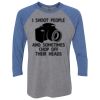 Unisex Triblend Three-Quarter Raglan T-Shirt Thumbnail