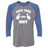 Unisex Triblend Three-Quarter Raglan T-Shirt Thumbnail