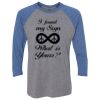 Unisex Triblend Three-Quarter Raglan T-Shirt Thumbnail