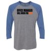 Unisex Triblend Three-Quarter Raglan T-Shirt Thumbnail