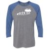 Unisex Triblend Three-Quarter Raglan T-Shirt Thumbnail