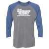 Unisex Triblend Three-Quarter Raglan T-Shirt Thumbnail