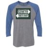 Unisex Triblend Three-Quarter Raglan T-Shirt Thumbnail