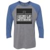 Unisex Triblend Three-Quarter Raglan T-Shirt Thumbnail