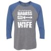 Unisex Triblend Three-Quarter Raglan T-Shirt Thumbnail