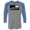 Unisex Triblend Three-Quarter Raglan T-Shirt Thumbnail