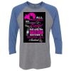 Unisex Triblend Three-Quarter Raglan T-Shirt Thumbnail