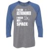 Unisex Triblend Three-Quarter Raglan T-Shirt Thumbnail