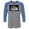 Unisex Triblend Three-Quarter Raglan T-Shirt Thumbnail