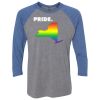 Unisex Triblend Three-Quarter Raglan T-Shirt Thumbnail