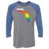 Unisex Triblend Three-Quarter Raglan T-Shirt Thumbnail