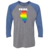 Unisex Triblend Three-Quarter Raglan T-Shirt Thumbnail