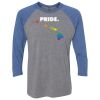 Unisex Triblend Three-Quarter Raglan T-Shirt Thumbnail