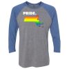 Unisex Triblend Three-Quarter Raglan T-Shirt Thumbnail