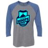 Unisex Triblend Three-Quarter Raglan T-Shirt Thumbnail