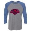 Unisex Triblend Three-Quarter Raglan T-Shirt Thumbnail