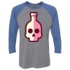 Unisex Triblend Three-Quarter Raglan T-Shirt Thumbnail