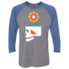 Unisex Triblend Three-Quarter Raglan T-Shirt Thumbnail