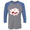 Unisex Triblend Three-Quarter Raglan T-Shirt Thumbnail