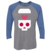 Unisex Triblend Three-Quarter Raglan T-Shirt Thumbnail