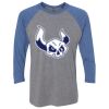 Unisex Triblend Three-Quarter Raglan T-Shirt Thumbnail