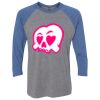 Unisex Triblend Three-Quarter Raglan T-Shirt Thumbnail