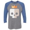 Unisex Triblend Three-Quarter Raglan T-Shirt Thumbnail