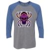 Unisex Triblend Three-Quarter Raglan T-Shirt Thumbnail