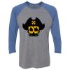 Unisex Triblend Three-Quarter Raglan T-Shirt Thumbnail