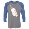 Unisex Triblend Three-Quarter Raglan T-Shirt Thumbnail