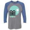 Unisex Triblend Three-Quarter Raglan T-Shirt Thumbnail