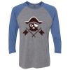 Unisex Triblend Three-Quarter Raglan T-Shirt Thumbnail