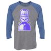 Unisex Triblend Three-Quarter Raglan T-Shirt Thumbnail