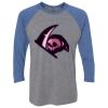 Unisex Triblend Three-Quarter Raglan T-Shirt Thumbnail