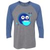 Unisex Triblend Three-Quarter Raglan T-Shirt Thumbnail