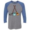 Unisex Triblend Three-Quarter Raglan T-Shirt Thumbnail